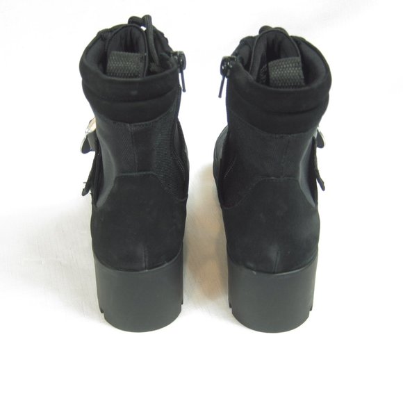 Steve Madden 7 Black Combat Boots Platform NEW - Picture 8 of 14